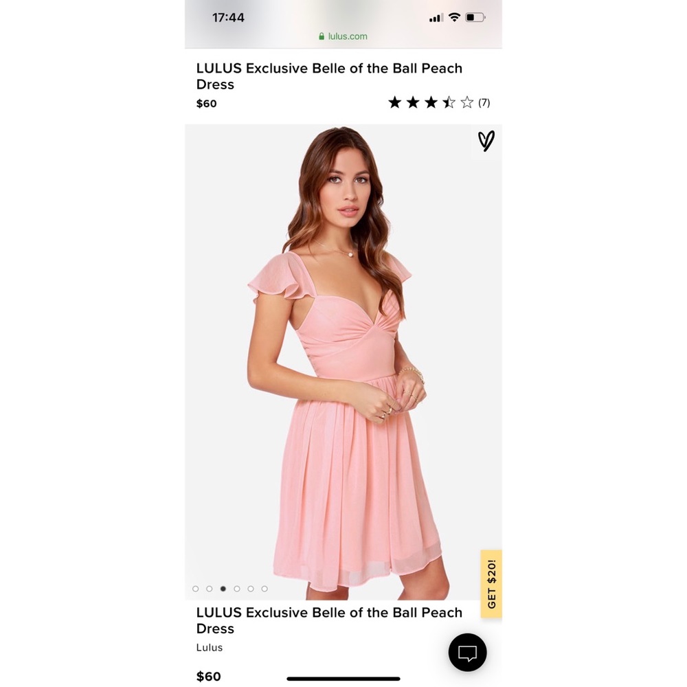 LULUS Exclusive Belle of the Ball Peach Dress